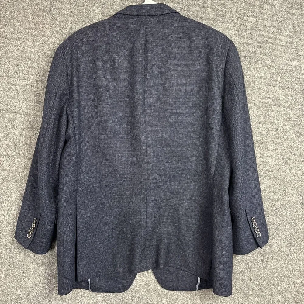 Samuelsohn  Blazer suit jacket Mens Size 45 R Blue Wool